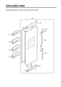 FREEZER DOOR PART     EXPLODED VIEW Diagram and Parts List for LRSPC2031T  LG Refrigerator