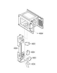 Latch Board Parts Diagram and Parts List for MA-1011W01  LG Microwave
