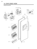 Part Location Diagram of ADC30170426 LG Door Assembly,Semi Freezer