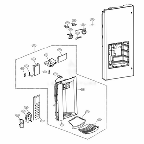 Part Location Diagram of MCK67566111 LG COVER,DISPLAY