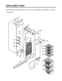 REFRIGERATOR COMPARTMENT      EXPLODED VIEW Diagram and Parts List for LSC27950SB  LG Refrigerator