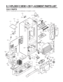 CASE PARTS   EXPLODED VIEW & REPLACEMENT PARTS LIST Diagram and Parts List for LFC25770ST ASTCLGA LG Refrigerator