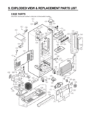 CASE PARTS   EXPLODED VIEW & REPLACEMENT PARTS Diagram and Parts List for LFC25770SW  LG Refrigerator