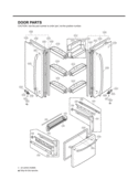 Part Location Diagram of ADC55707601 LG Door Assembly,Freezer