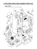 CASE PARTS   EXPLODED VIEW & REPLACEMENT PARTS Diagram and Parts List for LFX21971ST LFX21971ST /01 LG Refrigerator