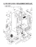 CASE PARTS   EXPLODED VIEW & REPLACEMENT PARTS Diagram and Parts List for LMX25981SB GR-L25AUVJH LG Refrigerator