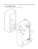 ICE & MAKER PARTS Diagram and Parts List for LMX25981SB GR-L25AUVJH LG Refrigerator