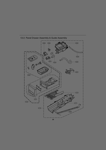 Panel Drawer Assembly And Guide Assembly Diagram and Parts List for RV1356ES ASSEEUS LG Dryer