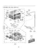 EXPLODED VIEW  RACK ASSEMBLY Diagram and Parts List for LDF7932ST  LG Dishwasher