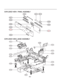 EXPLODED VIEW  PANEL ASSEMBLY Diagram and Parts List for LDF7932ST  LG Dishwasher