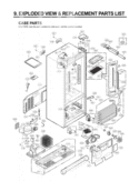 CASE PARTS   EXPLODED VIEW & REPLACEMENT PARTS Diagram and Parts List for LFX21971ST LFX21971ST /02 LG Refrigerator