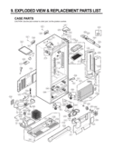 CASE PARTS   EXPLODED VIEW & REPLACEMENT PARTS Diagram and Parts List for LMX25981ST LMX25981ST /01 LG Refrigerator