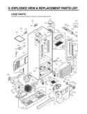 CASE PARTS   EXPLODED VIEW & REPLACEMENT PARTS Diagram and Parts List for LMX25981SW LMX25981SW/01 LG Refrigerator