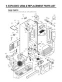 CASE PARTS   EXPLODED VIEW & REPLACEMENT PARTS Diagram and Parts List for LMX25981SB LMX25981SB /01 LG Refrigerator