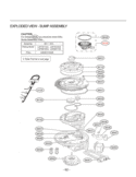 EXPLODED VIEW  SUMP ASSEMBLY Diagram and Parts List for LDS5811ST  LG Dishwasher