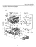 EXPLODED VIEW  RACK ASSEMBLY Diagram and Parts List for LDF7811BB  LG Dishwasher