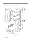 DOOR PARTS Diagram and Parts List for LFC25770SW LFC25770SW /01 LG Refrigerator