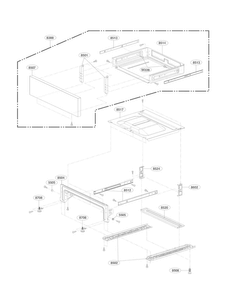 Drawer Parts Diagram and Parts List for LRE3083ST  LG Range