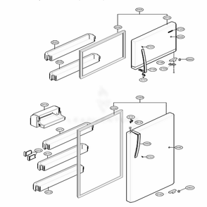 Door Parts Diagram and Parts List for 68002 ASWCSE1 LG Refrigerator