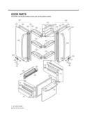 DOOR PARTS Diagram and Parts List for LFC25770TT LFC25770TT /01 LG Refrigerator