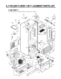 CASE PARTS   EXPLODED VIEW & REPLACEMENT PARTS Diagram and Parts List for LFX25971ST LFX25971ST /02 LG Refrigerator