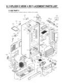 CASE PARTS   EXPLODED VIEW & REPLACEMENT PARTS Diagram and Parts List for LFX21971ST LFX21971ST /02 LG Refrigerator