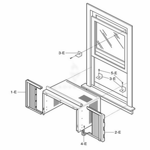 Installation Kit Assembly Diagram and Parts List for 580 AWYASRK LG Air Conditioner