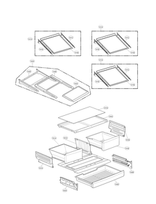 Refrigerator Parts Diagram and Parts List for LFX28968SW 01 LG Refrigerator