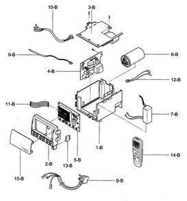 Control Box Assy Diagram and Parts List for 58076129200  Kenmore Air Conditioner