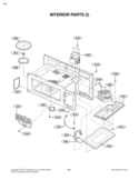 INTERIOR PARTS I Diagram and Parts List for MV1608WW  LG Microwave