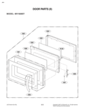 DOOR PARTS II Diagram and Parts List for MV1608ST  LG Microwave