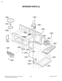 INTERIOR PARTS I Diagram and Parts List for MV1608ST  LG Microwave