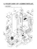 CASE PARTS   EXPLODED VIEW & REPLACEMENT PARTS Diagram and Parts List for LMX25981ST GR-L25AUSJH LG Refrigerator