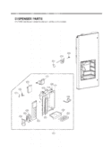 DISPENSER PARTS Diagram and Parts List for LMX25981ST GR-L25AUSJH LG Refrigerator
