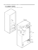 ICE & MAKER PARTS Diagram and Parts List for LMX25981ST GR-L25AUSJH LG Refrigerator