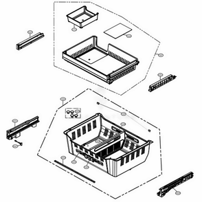 Freezer Parts Diagram and Parts List for LRMVS3006D ASBCNA1 LG Refrigerator