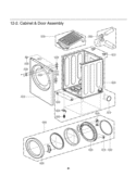 Cabinet & Door Assembly Diagram and Parts List for DLE0442W DLE0442W /01 LG Dryer