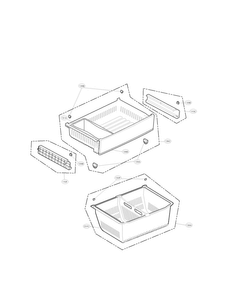 Freezer Parts Diagram and Parts List for LFX28978ST 00 LG Refrigerator