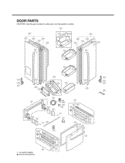 DOOR PARTS Diagram and Parts List for LFX21971ST AST3GSC LG Refrigerator