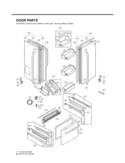 Part Location Diagram of ADC36697424 LG Door Assembly,Refrigerator(Left)