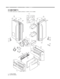 Part Location Diagram of ADC36697422 LG Door Assembly,Refrigerator(Left)