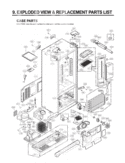 CASE PARTS   EXPLODED VIEW & REPLACEMENT PARTS Diagram and Parts List for LFX25971SB LFX25971SB /01 LG Refrigerator