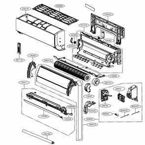 Main Diagram and Parts List for LSN120HEV2 AT3GEUS LG Air Conditioner