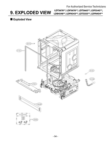 Diagram 1 Diagram and Parts List for DUA513FD ABDEEUS LG Dishwasher