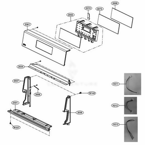 Controller Parts Diagram and Parts List for LRGL5823D FBDELGA LG Range