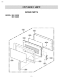 EXPLODED VIEW DOOR PARTS Diagram and Parts List for MV-1525B  LG Microwave