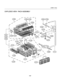 EXPLODED VIEW  RACK ASSEMBLY Diagram and Parts List for LDS5811WW LDS5811WW /01 LG Dishwasher