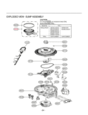 EXPLODED VIEW  SUMP ASSEMBLY Diagram and Parts List for LDS5811BB LDS5811BB /01 LG Dishwasher