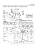 EXPLODED VIEW  PANEL ASSEMBLY  DOOR ASSEMLBY Diagram and Parts List for LDF7811WW LDF7811WW /01 LG Dishwasher