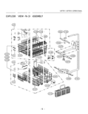 EXPLODED VIEW  RACK ASSEMBLY Diagram and Parts List for LDF7811BB LDF7811BB /01 LG Dishwasher